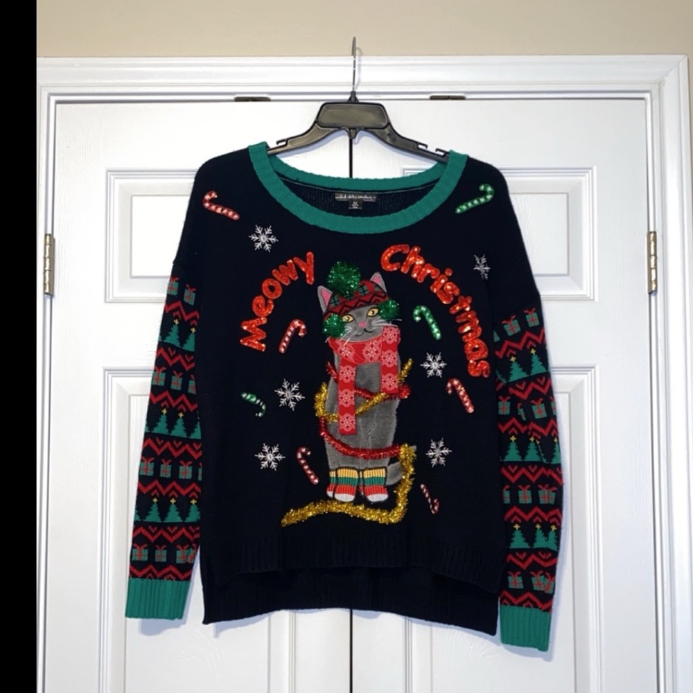 Merry Christmas cat sweater